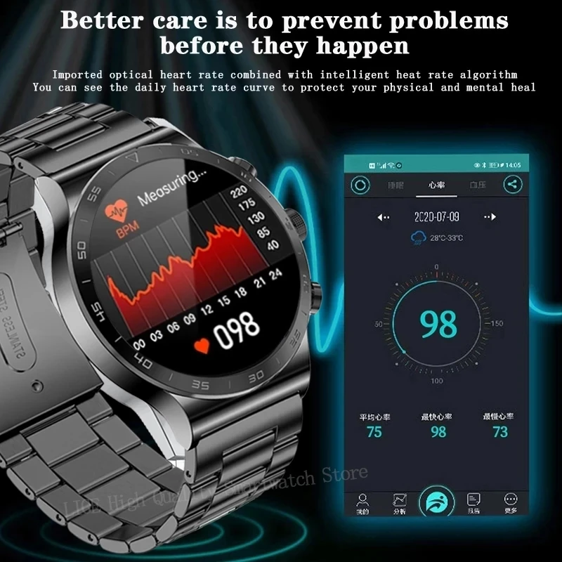 Noi de oxigen din sange monitor somn moda Smart Watch HD Complet Tactil de Fitness Sport rezistent la apa Bratara Bluetooth SmartWatch Bărbați1