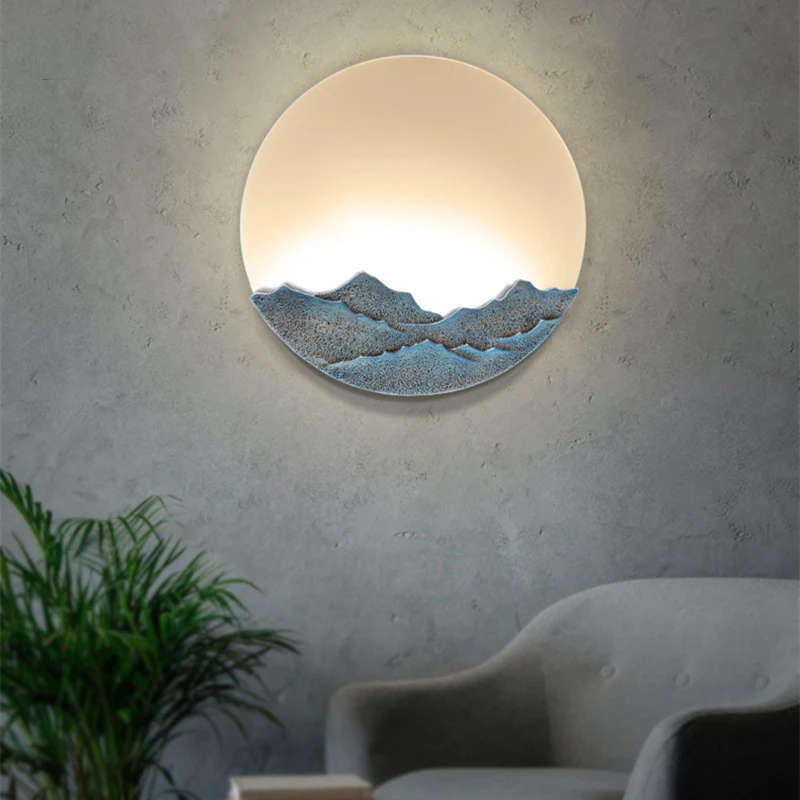 Nou Chinezesc Lună Plină de Iluminat Personalizate Dormitor Noptieră Lumini Simplu Decor Acasă Lampă Înaltă de Transmisie Corpuri de iluminat LED1