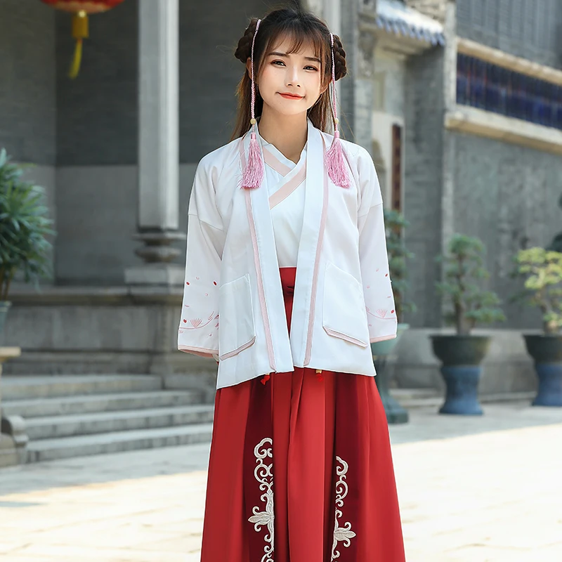 Noul Chineză Tradițională Costum pentru Femei Vechi Hanfu Îmbrăcăminte Doamna Oriental Dinastiei Tang Dans Tinuta pentru Scena Princess Port1