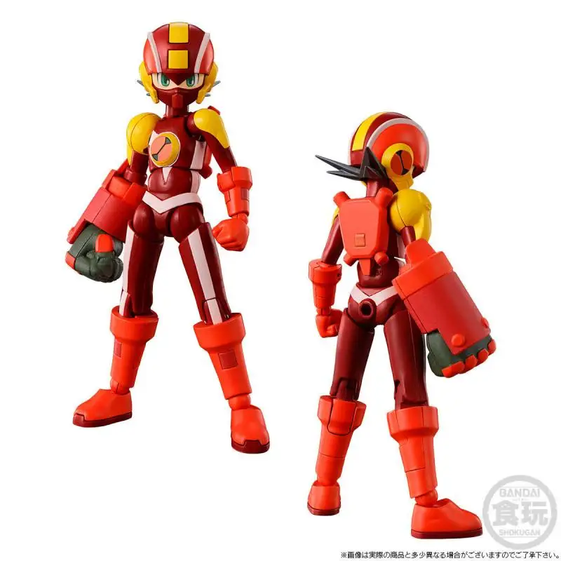 Original BANDAI SMP Rockman EXE de Căldură Curaj&Scut de Lemn din PVC Figura Anime Figurine Jucarii Model1