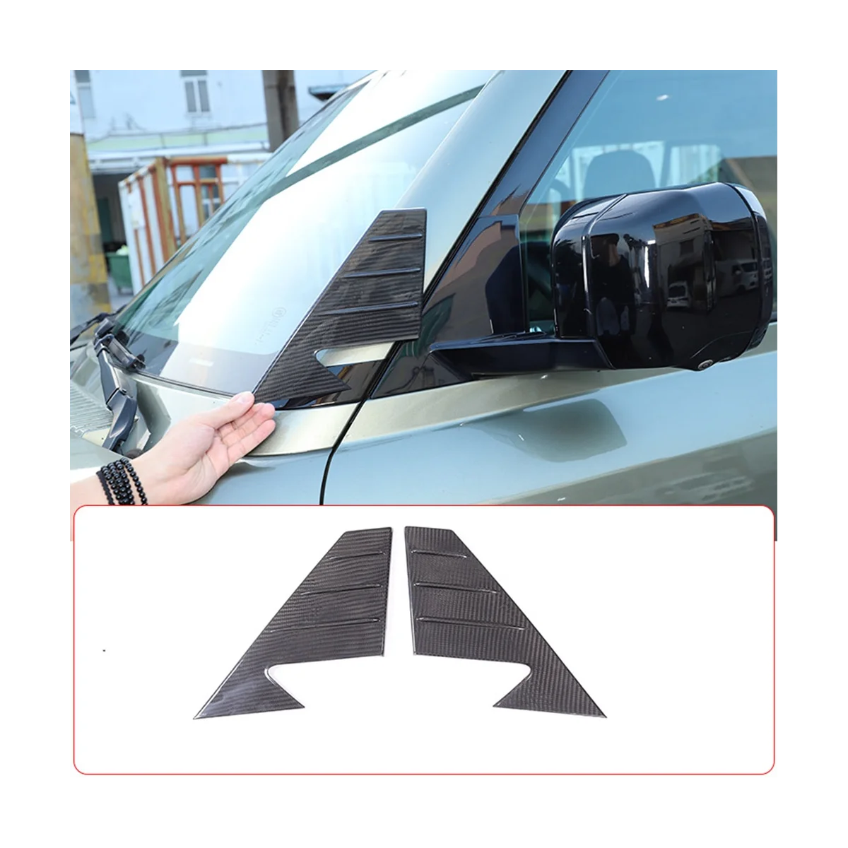Pentru 90 110 2020-2023 Uscat Fibra De Carbon Mașina Un Stâlp Triunghiul De Acoperire Decorare Cadru Trim Accesorii1
