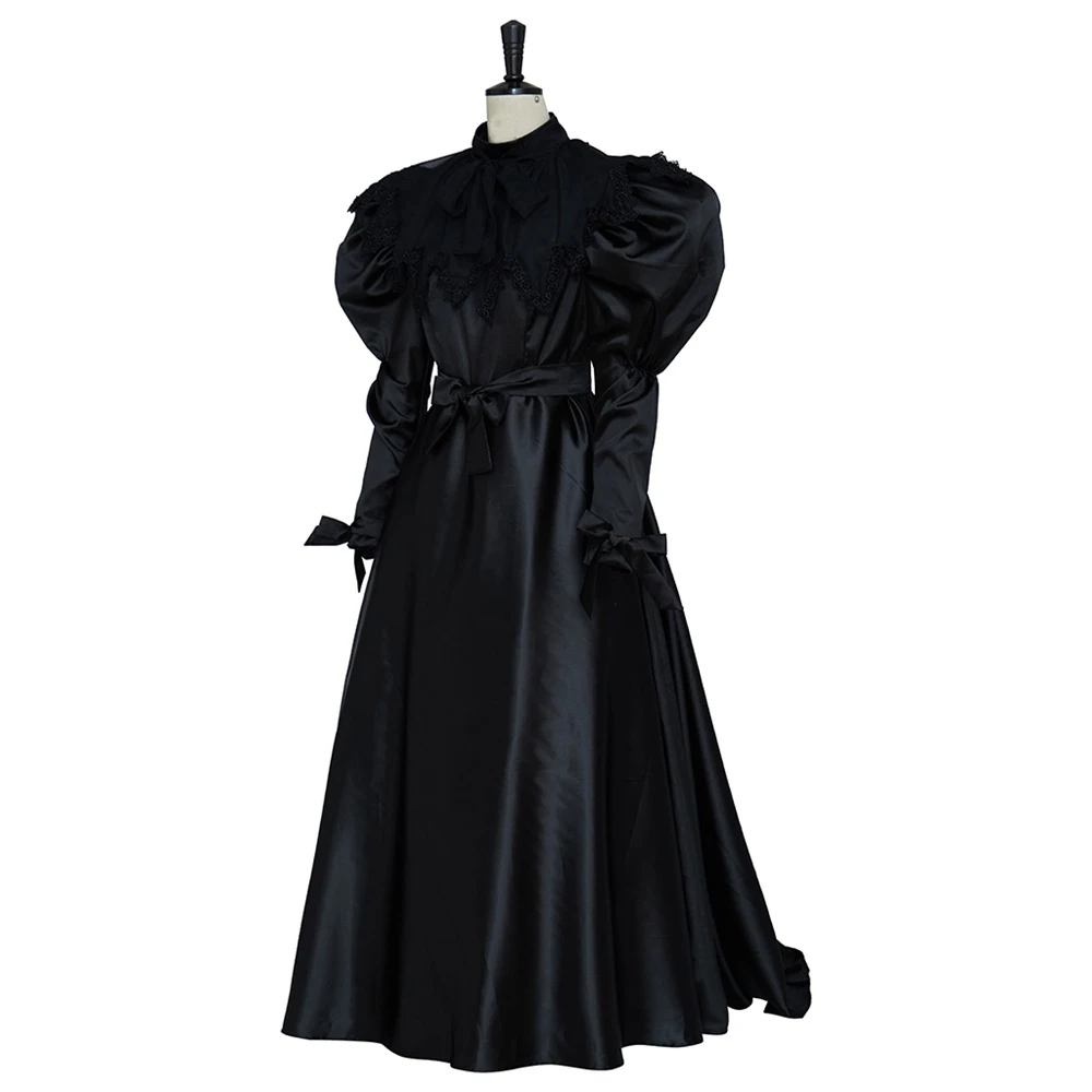 Victorian Medieval Rochie Renașterii Negru de Doliu Haine Femei Cosplay Costum de Halloween Bal Printesa Rochie Plus Dimensiune 3XL1