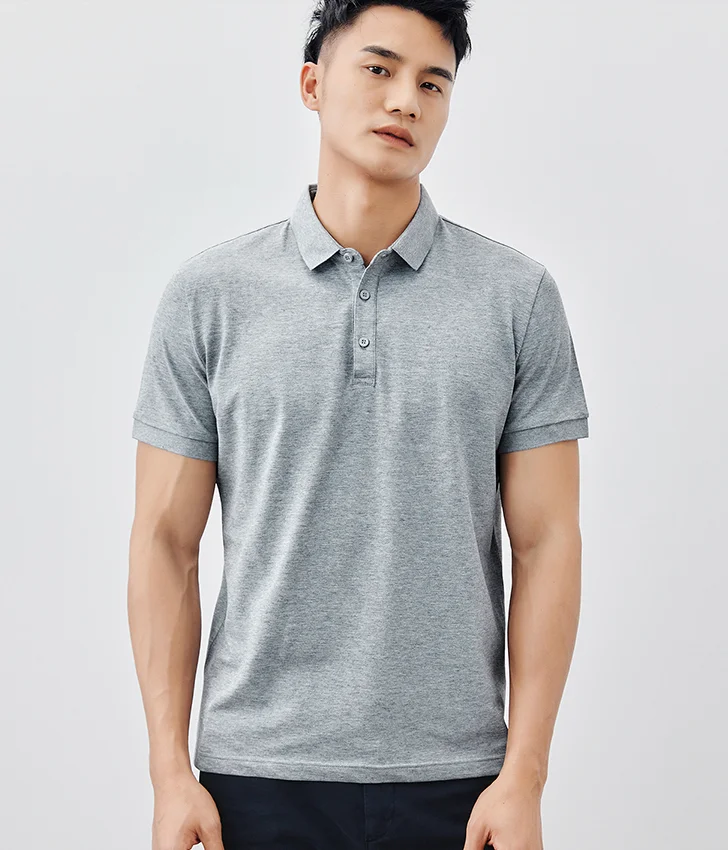 W4785-Barbati casual scurt cu mâneci lungi tricou polo de vara barbati nou culoare solidă jumătate cu mâneci Rever T-shirt.J85111