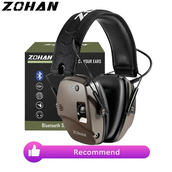 ZOHAN 5.0 Bluetooth Electronice Tactici de Tragere Căști de Protecție a Auzului Anti-Zgomot de Amplificare a Sunetului Pentru Vânătoare Gamă Trage