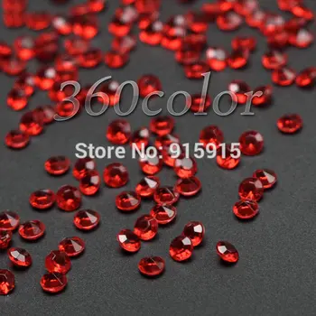 Red 1000 buc/lot 4.5 mm 1/3Carat Acrilică Diamant Confetti Petrecere de Nunta de Masă Risipește Decor