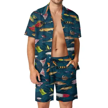 Bărbați Costum de Plajă Atrage Aquatica 2 Bucati Coordonatele de Calitate superioară Plaja Grafice de Epocă
