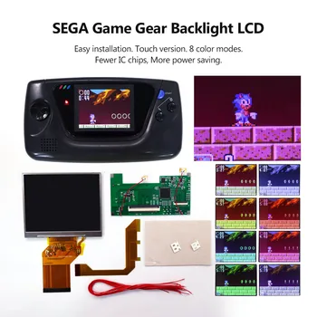 HISPEEDIDO Touch Control Iluminare din spate Ecran LCD Replacments pentru Sega Gear G, Mod Kituri DIY Accesorii Actualizat Consola