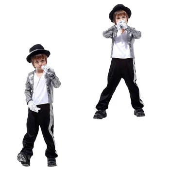 Copii Michael Jackson Cosplay Costum Superstar Cantareata De Dans Costume De Purim Petrecere De Anul Nou Dress Baieti Copii Rochie Fancy