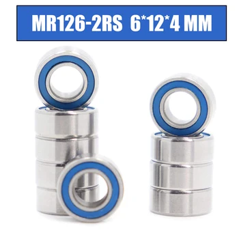 MR126RS Rulment ABEC-3 10BUC 6x12x4 mm Miniatură MR126 - 2RS RU Bile Albastre Sigilate Pentru Axial SCX10 II