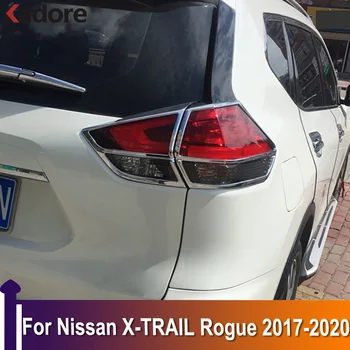 Stopuri Acoperire Pentru Nissan X-TRAIL Rogue 2017 2018 2019 2020 Spate Lampă Lumină Cadru Trim Autocolant Auto Styling ABS Cromat