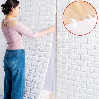 3D Auto-adeziv Spuma Cărămidă Îngroșată Tapet rezistent la apa si Ulei-dovada DIY Tapet Camera de zi de Decorare