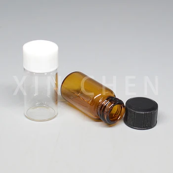50Pcs Mini Flacoane din Sticlă brună Medicina Flacoane de probe de Laborator Reactiv Pulbere Containere cu Capace cu filet de 2 ml 3 ml 5 ml 10 ml