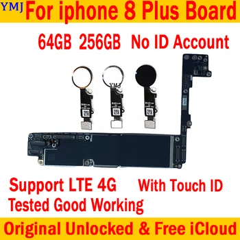 Gratuit iCloud Pentru iphone 8 plus 8P Placa de baza 64GB 256GB 100% Original, Deblocat Cu/Fara Touch ID Logica bord Suport 4G