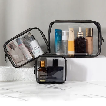 QUEENSHOW Portabil Transparent Sac de Cosmetice din PVC Femei Machiaj Pungi Impermeabile valiza de Călătorie alcătuiesc Organizator Geanta de Depozitare