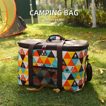 60L Camping Sac de Depozitare Nylon Oxford Pânză Impermeabilă în aer liber de Mare capacitate Coș Portabil Camping Accesorii Picnic Cutie