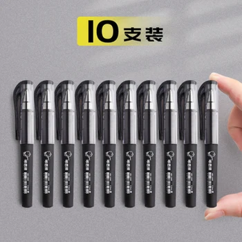 10buc Mini Drepte Lichid Pix 0.5 Neutru Pen Efectuarea de Student Uscare Rapidă Pix Stilou de Buzunar de Carbon Pix pe baza de apa