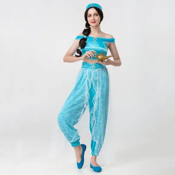 Adult Sexy Aladdin Costum Printesa Femei Halloween Petrecere De Carnaval Rochie De Dans Indian