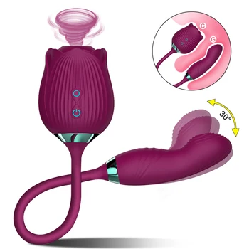 Rose Suge Vibratorul pentru Femei Biberon Stimulator Clitoris Penis artificial Wiggle Vibratoare Clitoris Fraier Vibratoare jucarii Sexuale pentru Femei