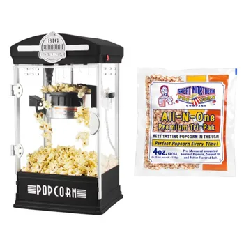 Mare Bambino Mașină Popcorn – 4 Oz Ceainic Cu 12 Pachetul de All-In-One Popcorn Kernel Pachete Scoop și Saci De Filtru Electric