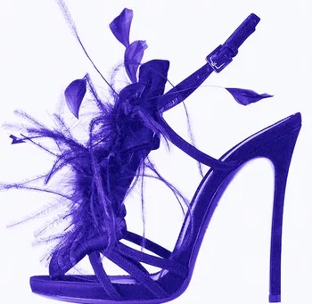 Elegant pene decor sandale platforma glezna, catarama taie deget de la picior deschis cină mare pista de sandale de moda pantofi de vara pentru femeie
