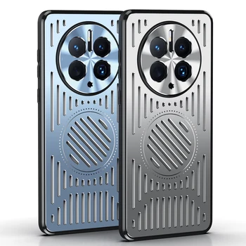 Aliaj de aluminiu, Disiparea Căldurii Caz pentru Huawei Mate 50 40 P40 P50 Pro Antișoc Caz Respirabil Metal Capac de Încărcare Wireless