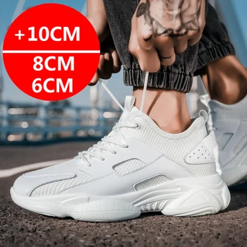 Barbati Adidasi de Vara Lift Pantofi ochiurilor de Plasă Respirabil Sporind Pantofi Pentru bărbați 10CM 8/6CM Înălțime a Crescut Opțional Pantofi Casual