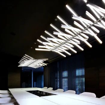 Noi Nordic Moderne Fishbone Forma de Candelabru Designer de Iluminat pentru Birou Living Bucatarie Pandantiv Lumina Art Lampadario Luciu