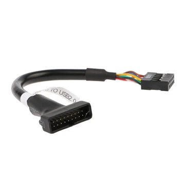 Motherboard Header Adapter Cablul de Înaltă Calitate 1buc 19/20 Pin USB 3.0 de sex Feminin La 9 Pin USB 2.0 de sex Masculin
