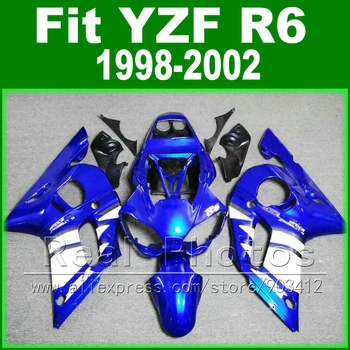 De Brand Nou de kituri de corp pentru YAMAHA R6 carenaj 1998 1999 2000 2001 2002 roylblue și negru se Potrivesc YZF R6 carenajele 1998-2002