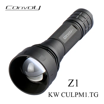 Convoiul Z1 KW CULPM1.TG Led cu Zoom Lanterna 12 Grupuri de Mare Putere Linterna Mână Lumina Flash Zoom Lampa 21700 Felinar Camping