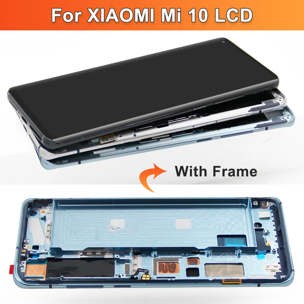100% Testat Original LCD+Rama Pentru Xiaomi MI 10 5G Ecran LCD Înlocuirea Ansamblului Pentru Xiaomi mi10 5G M2001J2G Display2