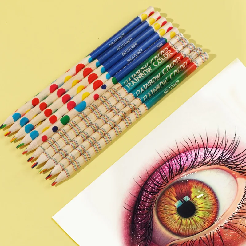 10buc/lot DIY Kawaii Drăguț din Lemn Colorate Creion din Lemn colorat Creion de Culoare pentru Copil Școală de Desen Graffiti Pictura2