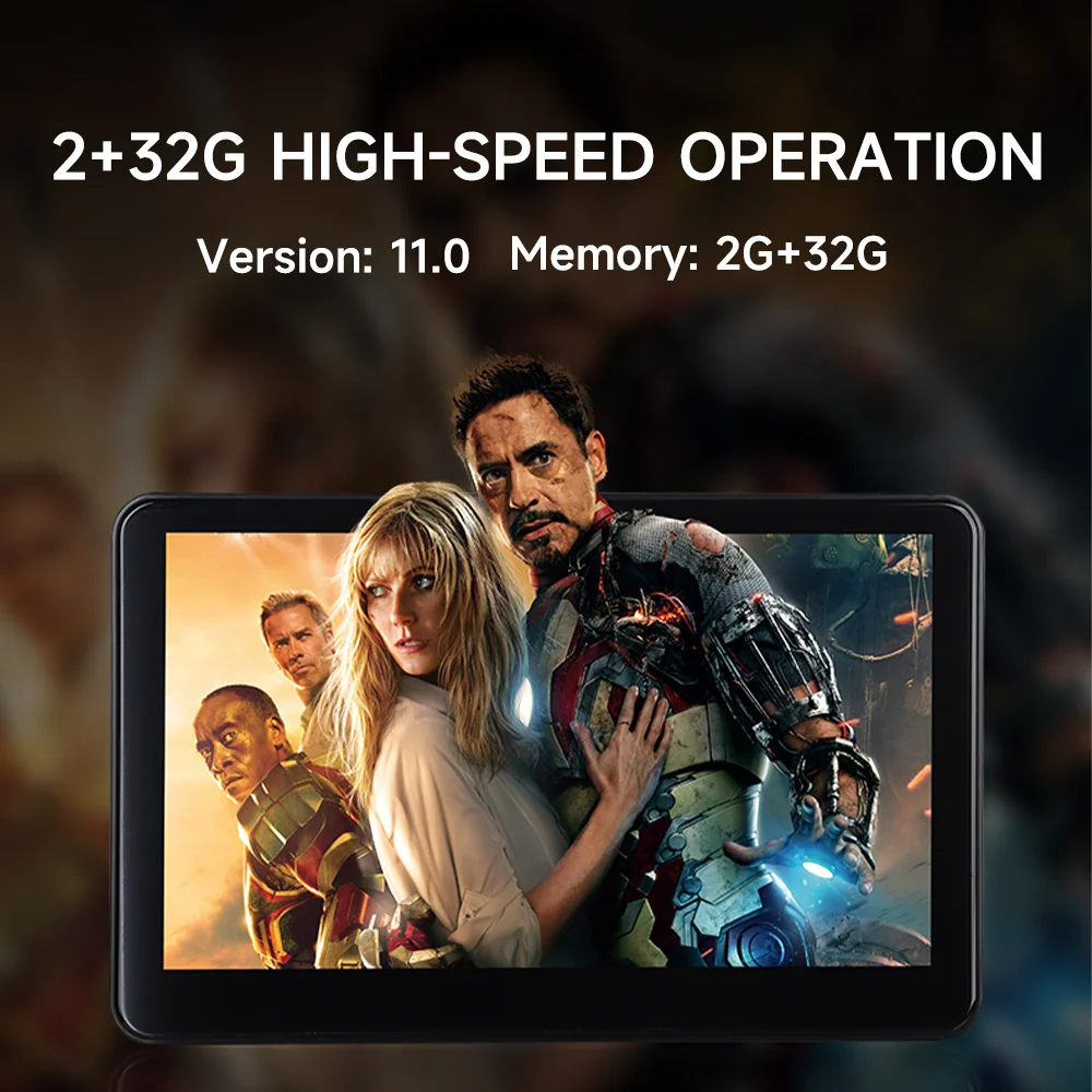 13 inch Android 12 2+32G Auto Tetiera Monitor IPS Tabletă cu Ecran Tactil Pentru Masina Scaunul din Spate Video Music TV Player cu Intrare HDMI2
