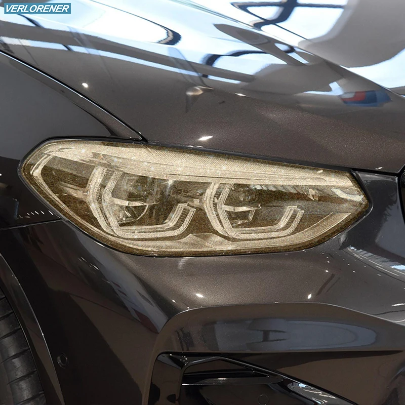 2 Buc Far Auto cu Folie de Protectie Negru Afumat Tentă Folie de Vinil Transparent TPU Autocolant Pentru BMW X3 G01 M Concurenței 2018-Pe2