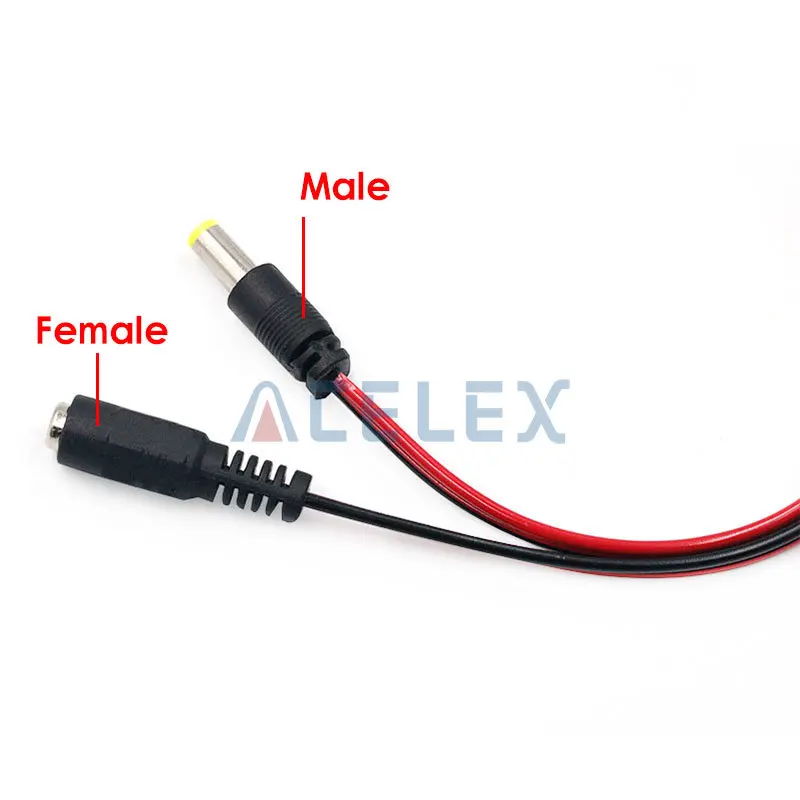 5pcs DC putere de sex masculin de sex feminin cablu 12V DC Plug cablu Adaptor Conector pentru CCTV aparat de Fotografiat DC mufa 5.5*2.1 mm 5.5x2.12