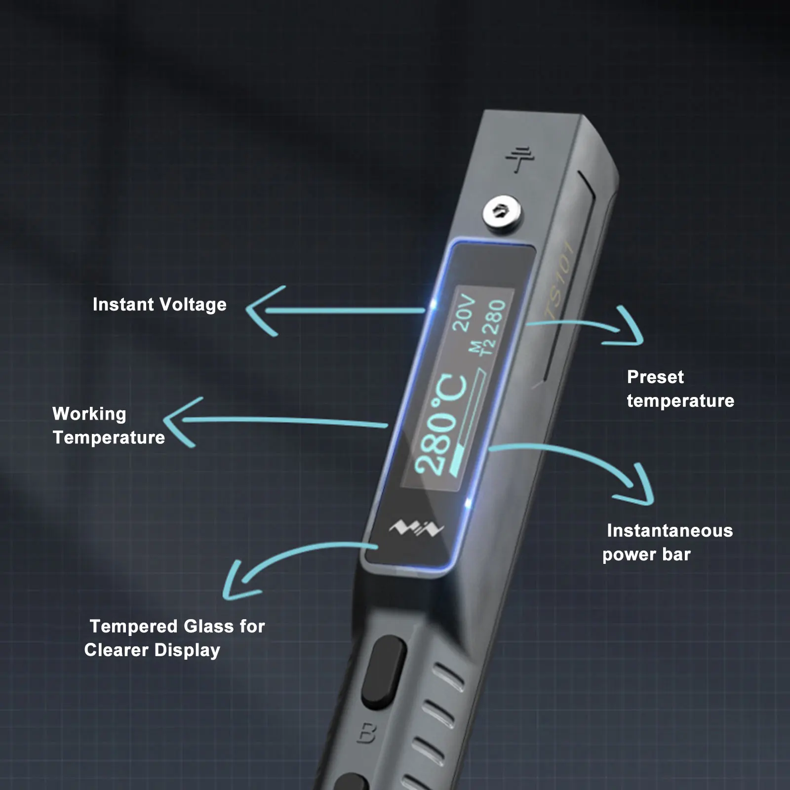 65W Smart Fier de Lipit Portabil cu afisaj Digital Mini USB Sudare Stilou de Mare Putere Constantă Temperatura TYPEC de Sudare Pen2