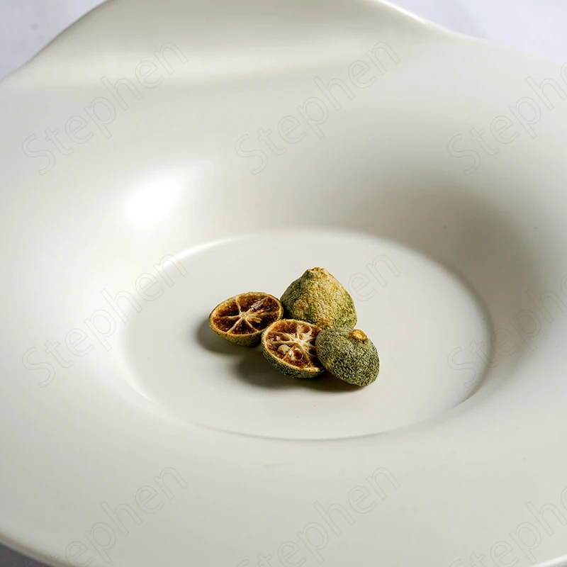 Alb mat colț placă Europene occidentale moderne ceramice pălărie de paie farfurie de supa restaurantul hotelului paste placa тарелки для еды2