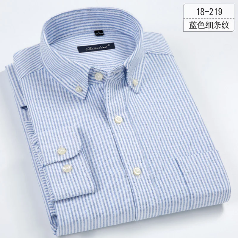 Bumbac Oxford cu Dungi, Carouri Longsleeve Shirt pentru Bărbați Cămăși de Înaltă Calitate Culoare Pură de Afaceri Button Up Shirt 8XL 7XL2