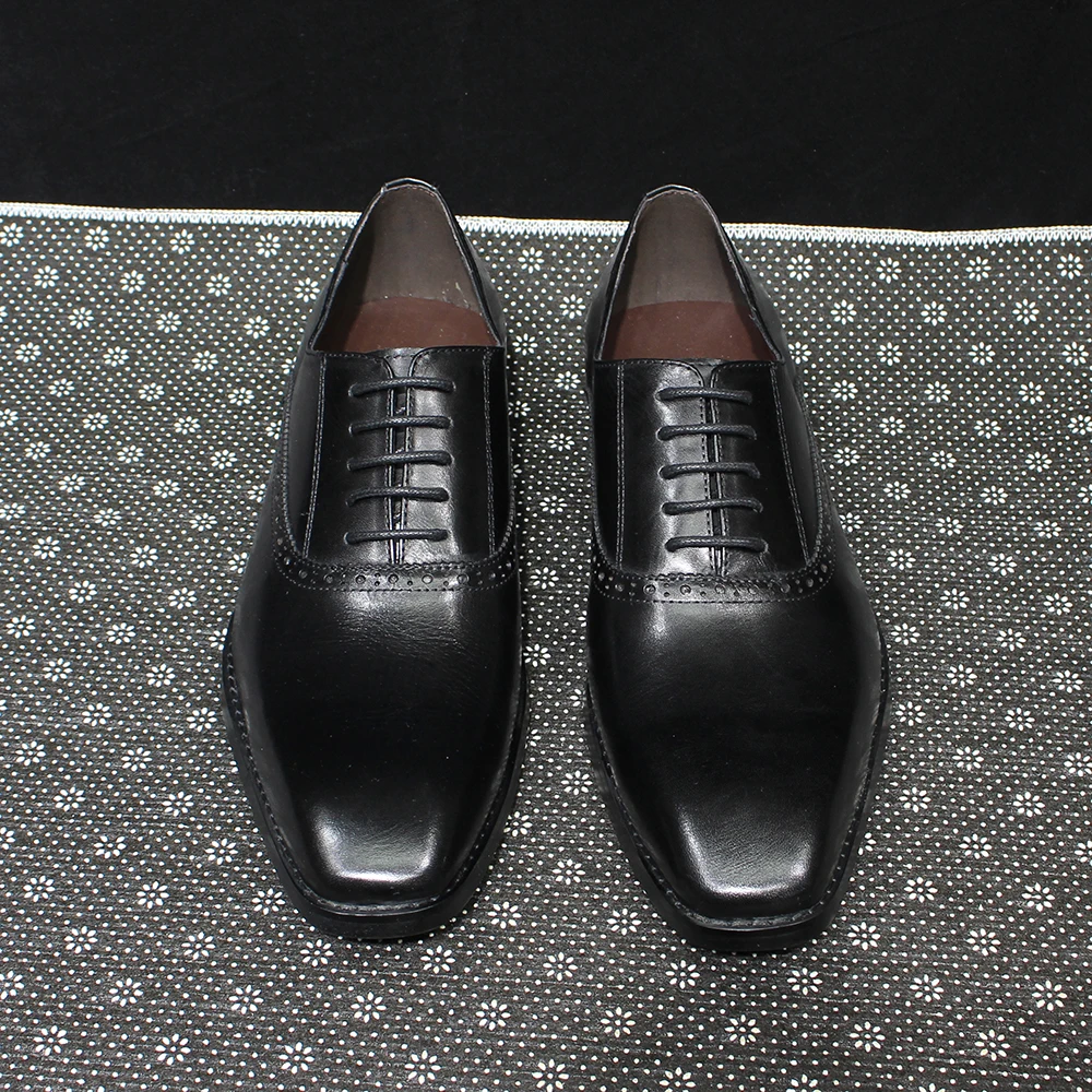 Bărbați clasic Pantofi Oxford din Piele Plain Toe de Afaceri de Birou Rochie Pantofi pentru Barbati lucrate Manual, Dantelă-up Petrecerea de Nunta Oxfords2