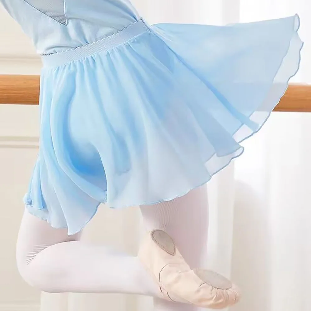 CLYFAN Copii Fete de Balet Fusta de Sifon Pură Balet Tutu Roz Copii Gimnastica Tricou Fuste Fusta de Dans2