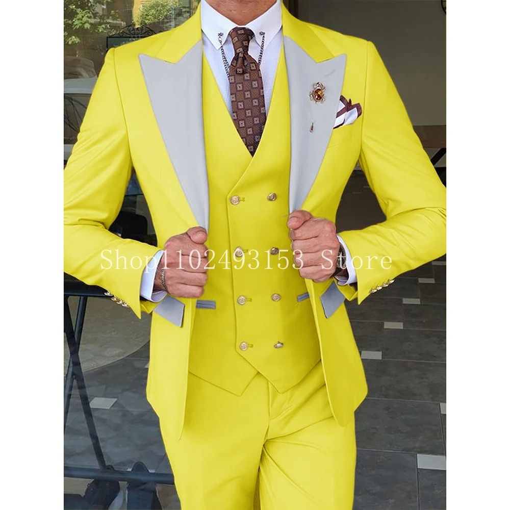 Cele Mai Recente Modele 2023 Costum Barbati Slim Fit De 3 Bucăți De Moda Elegant Formale Cavalerii De Onoare La Nunta Costume (Sacou+Vesr+Pantaloni)Terno Masculino2