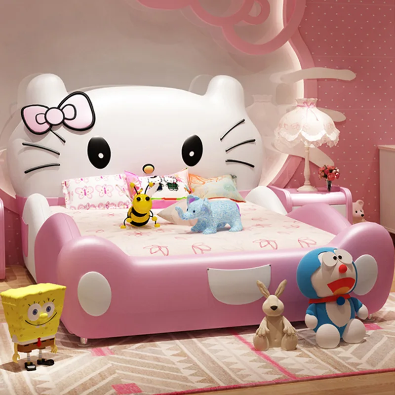 Copii Pat fată de Desene animate pat cu parapet copil student pat, Fată de pat 1,5 m moale preputului pat2