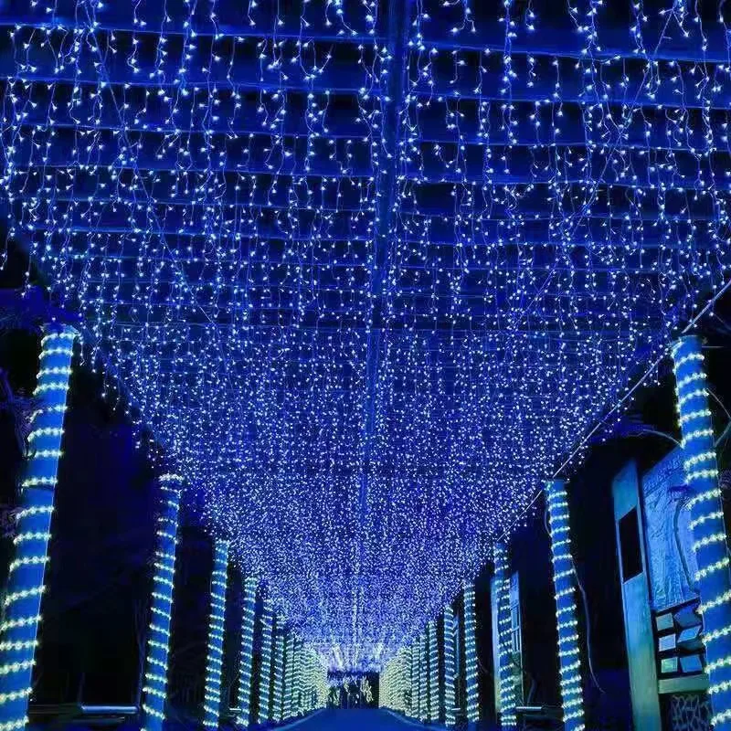 Crăciun Ghirlanda LED-uri Cortina Sloi de gheață Șir de Iluminat 4M/8M/12M/16M//20M Vacanta de Iluminat Ofili De 0,4-0,6 M în aer liber Strada de Decor2