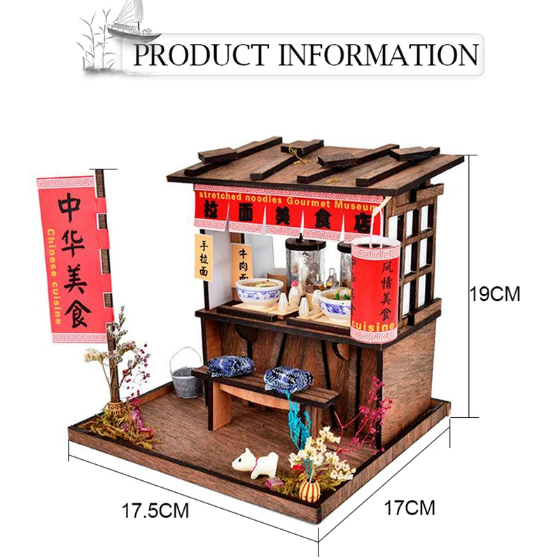 Cutebee Casa Mobilier Casa Papusa in Miniatura Păpuși DIY Casa in Miniatura Camera de Jucarii pentru Copii de Arhitectură Populară Chineză2