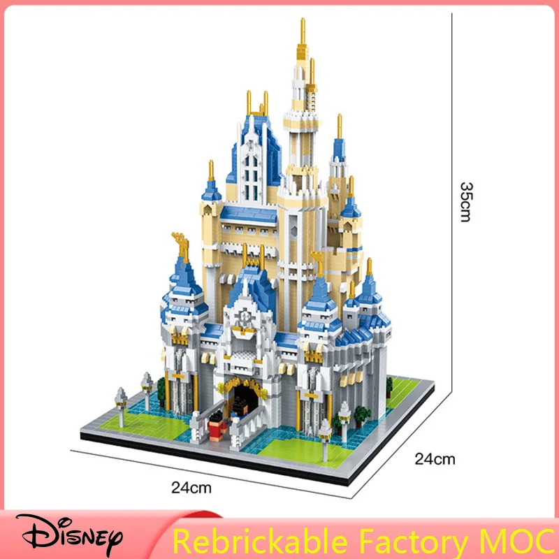 Disney Magic Castle Mini Blocuri Mirco Model 3D 35cm Diamant Cărămizi de Construcție Printesa Castel de Vis Cifre pentru Cărămizi de Bricolaj, Jucarii2