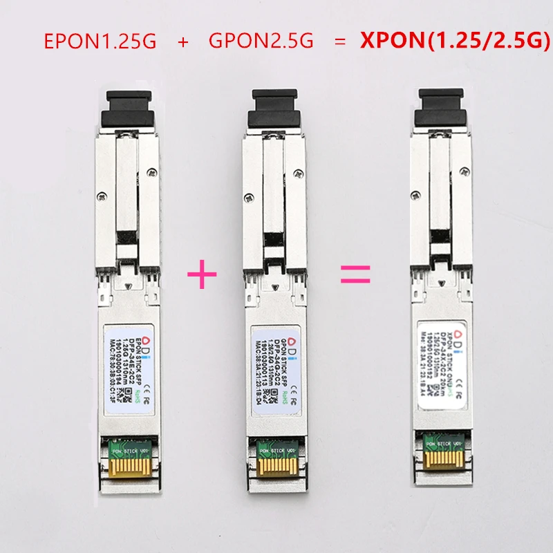 E/GXPON SFP ONU Stick-ul Cu MAC Conector SC DDM 1.25/2.5 G XPON/EPON/GPON( complementară de 1,244 Gbps/2.55 G)802.3 ah 1490/1330nm pon module2