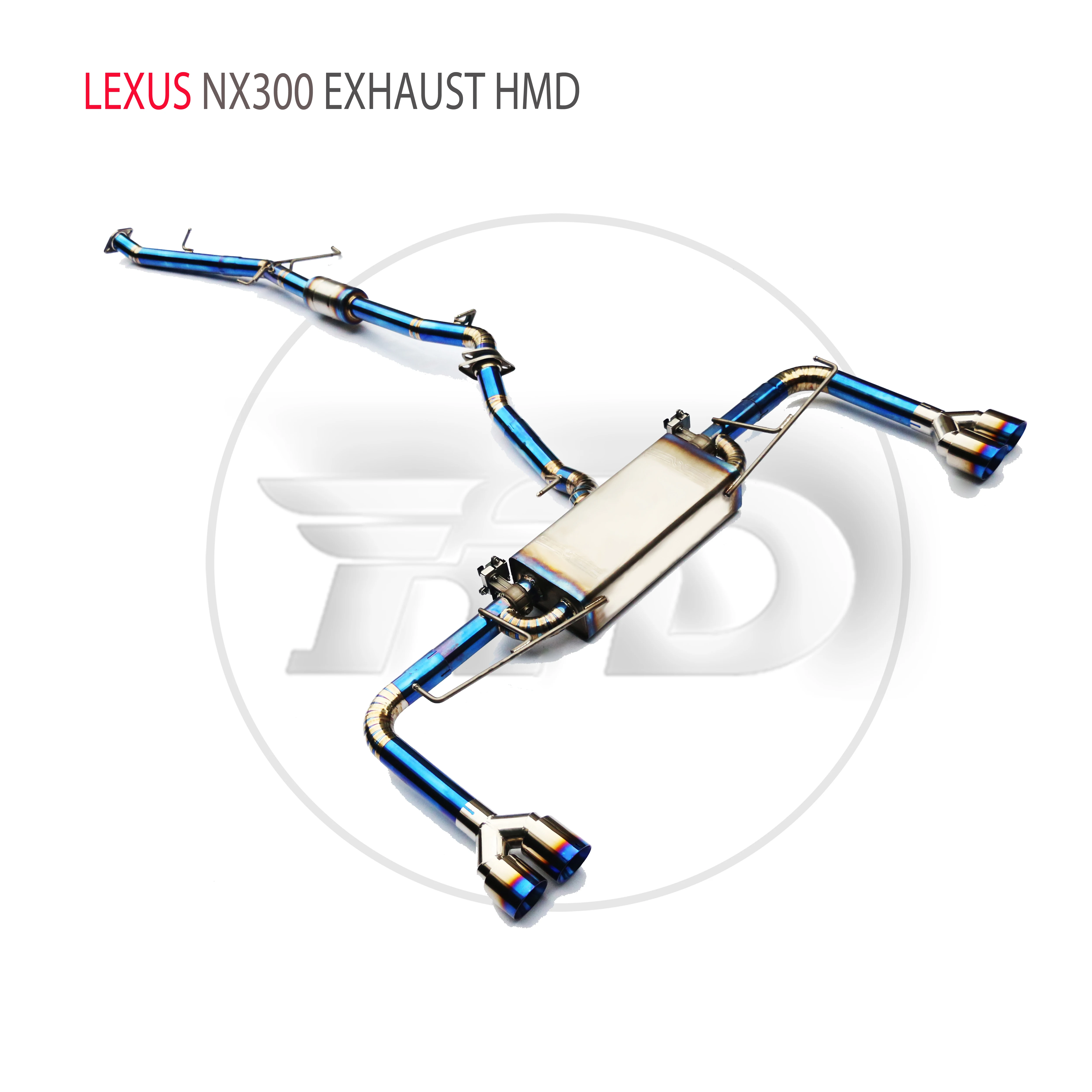 HMD Aliaj de Titan Sistemul de Evacuare de Performanță Catback pentru Lexus NX300 Auto Modificarea Electronică a Supapei de Eșapament2