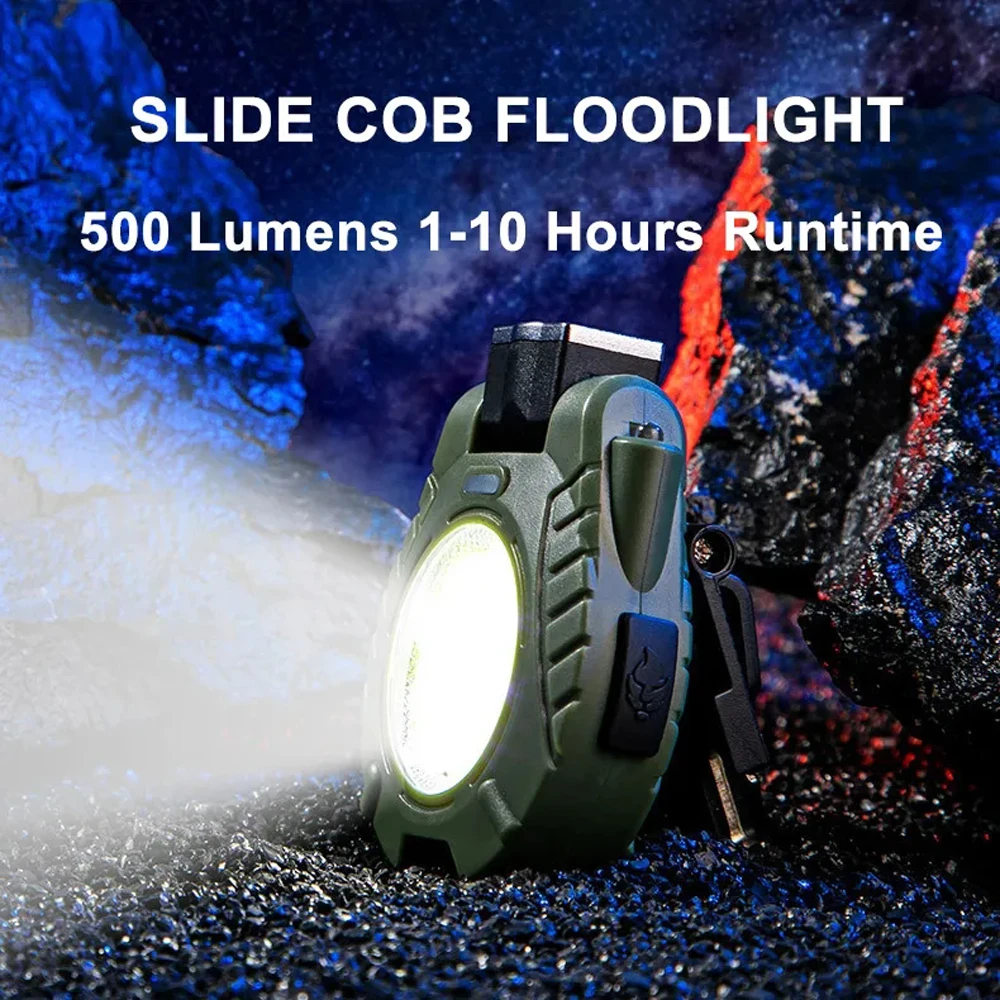 LED+COB Breloc Lanterna Tip C Portabil Reîncărcabilă Lumina de Lucru Magnetic Pălărie Clip Lumini Impermeabil Buzunar Felinar Camping2