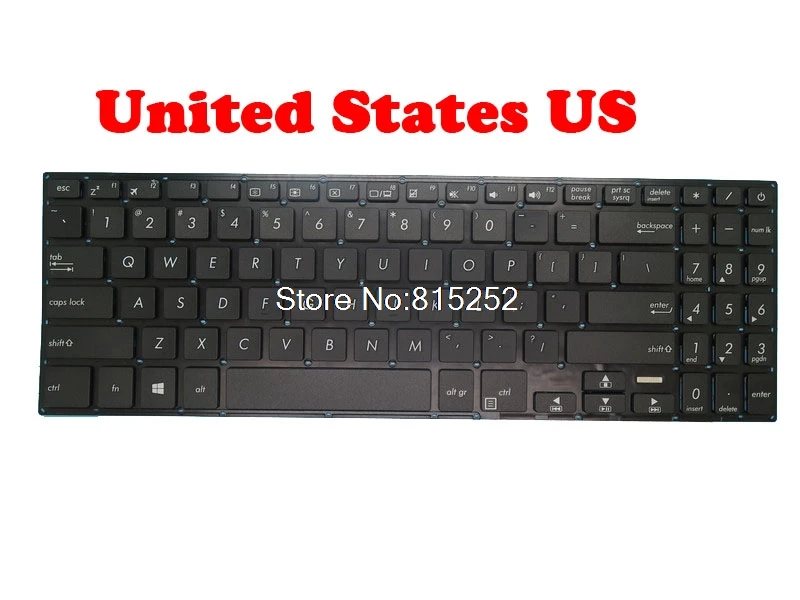 Laptop SUA/Franța FR/Spanish Keyboard Pentru ASUS X560 X560U X560UD NX560U NX560UD YX560U YX560UD F560UD K560UD A560UD R562UD Negru2