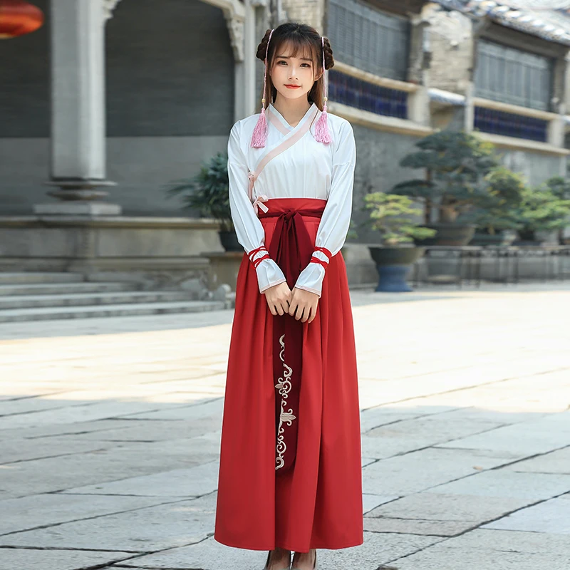 Noul Chineză Tradițională Costum pentru Femei Vechi Hanfu Îmbrăcăminte Doamna Oriental Dinastiei Tang Dans Tinuta pentru Scena Princess Port2